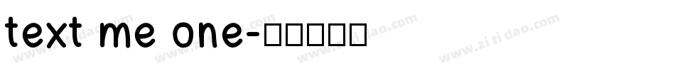 text me one字体转换